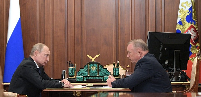 Встреча Президента РФ Владимира Владимировича Путина и Президента ТПП РФ Сергея Николаевича Катырина 